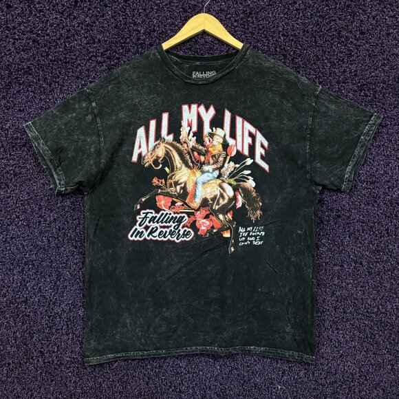 All My Life Falling In Reverse Cowboy Tshirt size extra large - Picture 1 of 4
